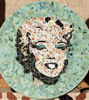 Picture of Marilyn Monroe Mosaic Café Table top (base not included); mosaic coffee tabletop; mosaic kitchen tabletop mosaic side tabletop; mosaic table