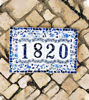 Picture of Custom made mosaic house number; inspirational mosaic house number; tailor made mosaic house number; Portuguese tile mosaic house number