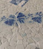Picture of Portugal's ANGEL OF LUCK mosaic square table with blue and white antique Portuguese tile; Mosaic tile table with traditional antique tile