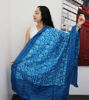 Picture of Hand-painted Shawl Lagoon Blue Silk Shawl Hand painted silk scarf Indian Shawl  Artisan-made Gifts