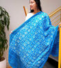Picture of Hand-painted Shawl Lagoon Blue Silk Shawl Hand painted silk scarf Indian Shawl  Artisan-made Gifts