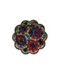 Picture of Set of 4 Ceramic Coasters Turkish Handcrafted Multi-colored Ceramic Coasters with Flower Motifs