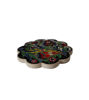 Picture of Set of 4 Ceramic Coasters Turkish Handcrafted Multi-colored Ceramic Coasters with Flower Motifs