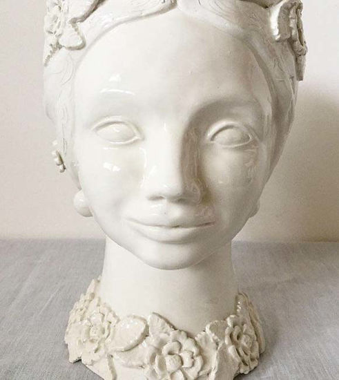 Picture of Primavera Head Vase – Handmade Ceramic Art from Italy Inspired by Botticelli