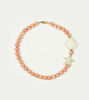 Picture of Pink jade with gold star and white shell