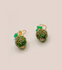 Picture of Little pine cone earrings with giada stone beads