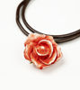 Picture of Leather necklace with red rose