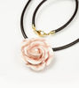 Picture of Leather necklace with pink rose