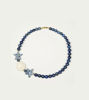 Picture of Lapis lazuli necklace with blue star and white shell