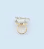 Picture of Gold plated brass ring with ceramic rose