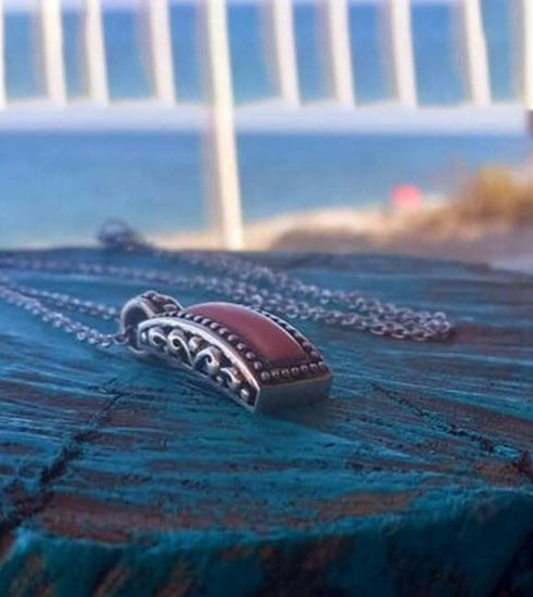 Picture of Solid Silver Pink Coral Handcrafted Necklace, Solid Silver Necklace,Tribal Necklace,Handcrafted Silver