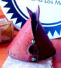 Picture of Personalized Teepee Leather Handcrafted Incense Burner⇻ Native American Style Incense Burner ⇻ Handcrafted Teepee Statue Incense Burner