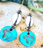 Picture of Sacred Zuni Bear Long Tribal Earrings, Native earrings, Sacred Bear, Boho Earrings,Light Earrings, Lakota, Artesanía Los Molinos