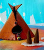 Picture of Teepee Real Leather Handcrafted incense burner