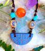 Picture of One of Kind Unique Handmade Ceramic Boho Adjustable Good vibes Necklace
