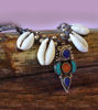 Picture of Amazing New Design Ethnic Shell High Quality Stainless Steel Beads Elegant Necklace Inlayed with Turquoise Coral and Lapis Lazuli