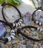 Picture of Unique Tribal Ethnic Real Fish Bone Surfer Unisex Men/Woman Hand Woven Wax Cord Bracelet - One piece