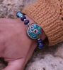 Picture of Unique, Handmade ,Turquoise, Lapis Lazuli, Stainless steel, Ethnic Bracelet, Ancient style, Boho, Retro Style