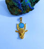 Picture of Goddess Hathor Cow Head Form Gold Filled Opal Pendant