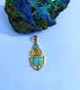 Picture of Gold Winged Royal Scarab Of Rebirth Opal Pendant