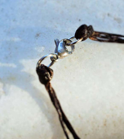 Picture of Triple Layered Solid Silver Vintage Charm, Hand-carved African Turquoise, One of Kind Necklace, Healing necklace, Turquoise necklace