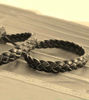 Picture of 3 PCS!! Braided leather bracelets cuffs . Adjustable size. Natural tones. Genuine leather.