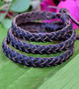 Picture of 3 PCS!! Braided leather bracelets cuffs . Adjustable size. Natural tones. Genuine leather.