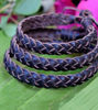 Picture of 3 PCS!! Braided leather bracelets cuffs . Adjustable size. Natural tones. Genuine leather.