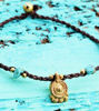 Picture of Tribal Vintage Solid Brass Charms Turquoise Gemstone Handwoven Waterproof Anklet, Summer jewelry, Beach Anklet, Tribal Anklet