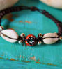Picture of Unique ArtesaniaLosMolinos Designed Vintage Glass and Silver White Brass Beads Handwoven Bracelet, Tribal Art, Spirit Connection Bracelet
