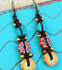 Picture of Tribal Long Vintage Rustic Glass Amazing Design Solid Brass Beads Handmade Artesan Earrings