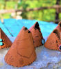 Picture of Teepee Village⇻SEVEN Genuine Leather Handcrafted Teepees ⇻ Native American Style ,Teepee home decor, Reptile Terrarium Decor, Plant Decor