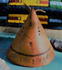 Picture of Teepee Leather Handcrafted Incense Burner⇻ Native American Style Incense Burner ⇻ Handcrafted One of kind Teepee Statue Incense Burner