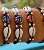 Picture of Unique SET OF 5 -ArtesaniaLosMolinos Designed Vintage Glass and Silver White Brass Beads Handmade Bracelets, Tribal Art, Spirit Connection