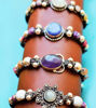 Picture of Healing Labradorite, Amethyst, Blue Quartz, Moonstone Handmade Artesania Los Molinos Design Adjustable Organic Cord Bracelet 1pc