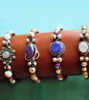 Picture of Healing Labradorite, Amethyst, Blue Quartz, Moonstone Handmade Artesania Los Molinos Design Adjustable Organic Cord Bracelet 1pc