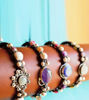 Picture of Healing Labradorite, Amethyst, Blue Quartz, Moonstone Handmade Artesania Los Molinos Design Adjustable Organic Cord Bracelet 1pc