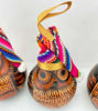 Picture of Gourd Carved .Tree Ornament.Mate Burilado.3 pieces.