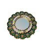 Picture of Decorative Round Mirror 12" Painted Glass, Floral Pattern in different colors, Home Decor, Wall Art, Peruvian, Handmade, 1 unit