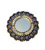 Picture of Decorative Round Mirror 12" Painted Glass, Floral Pattern in different colors, Home Decor, Wall Art, Peruvian, Handmade, 1 unit