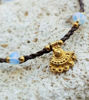 Picture of Tribal Vintage Solid Brass Charms Opalite Gemstone Handwoven Waterproof Anklet, Summer jewelry, Beach Anklet, Tribal Anklet