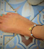 Picture of Tribal Vintage Solid Brass Charms Opalite Gemstone Handwoven Waterproof Anklet, Summer jewelry, Beach Anklet, Tribal Anklet