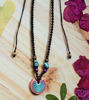 Picture of Macrame Turquoise, Purple Jasper, Ceramic Handmade Healing Necklace, Gently Calming Necklace, Adjustable Vibrant Colours Necklace