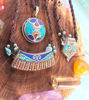 Picture of Set of three Amazing Tribal Turquoise Coral Lapis Waterproof Antiallergic white brass Necklaces