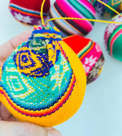 Picture of Christmas Ornaments.Ethnic Balls.