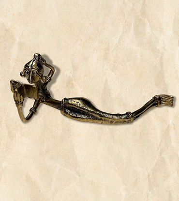 Picture of “Whispers of Knowledge” Dhokra Art Brass Figurine: Woman Engrossed in a Book