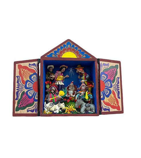 Picture of Retablo Nativity Scene.