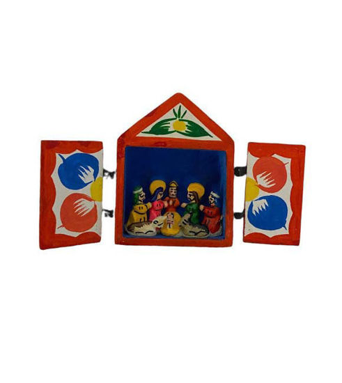 Picture of Retablo Nativity Scene.