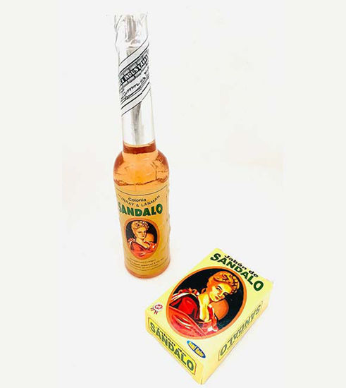 Picture of Sandal Spiritual Cologne and Bar Soap.