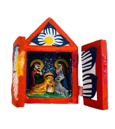 Picture of Tiny Retablo Nativity Scene.